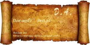 Daragó Antal névjegykártya